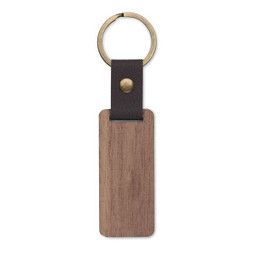GiftRetail MO2369 - NAWKEY Porta-chaves em nogueira e PU