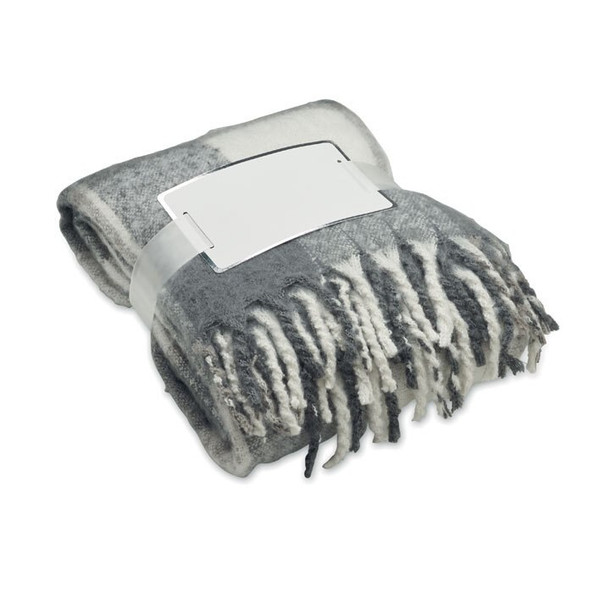 GiftRetail MO2382 - QUET Chequered mohair blanket