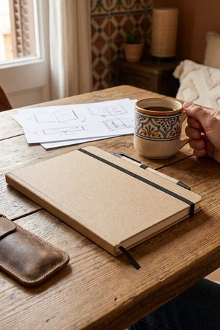 CARATIL A5 notebook in recycled carton - GiftRetail MO2396