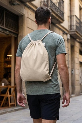 CABETRI Recycled cotton drawstring bag - GiftRetail MO2401