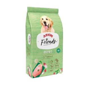 Arion Friends ARIO - Croquettes Bravo : Viande déshydratée & poulet pour chiens adultes. Nutritif et savoureux