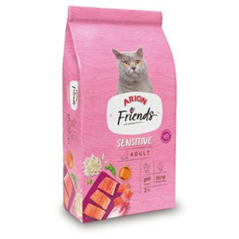 Arion Friends CAT-SENSITIVE - Cat Sensitive Croquettes: Special for sensitive cats. Turkey, salmon, oil & taurine for healthy skin/coat