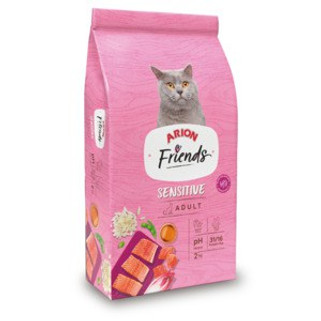 Arion Friends CAT-SENSITIVE - Cat Sensitive Croquettes: Special for sensitive cats. Turkey, salmon, oil & taurine for healthy skin/coat
