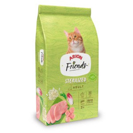 Arion Friends CAT-STERILIZED - kroketti Ystävät Kissat Steriloitu : Steriloituille tai ylipainoisille kissoille. Kalkkuna, L-karnitiini, lohiöljy & tauriini