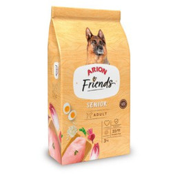 Arion Friends SENIOR - crocchette Amici Senior: Ricco di vitamina E, basso contenuto di fosforo e condroprotettori. Per cani anziani
