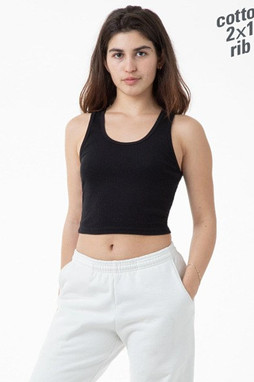 Los Angeles Apparel 21308 - Débardeur Court Femme en Coton Confortable