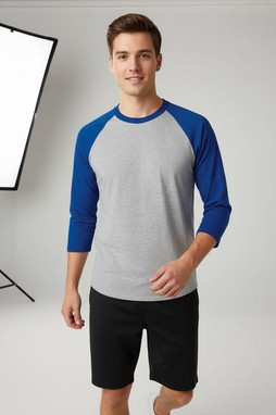 King Athletics 934 - Mens 3/4 Sleeve Baseball T