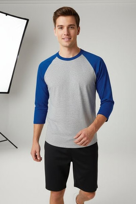 King Athletics 934 - Men's 3/4 Sleeve Baseball T