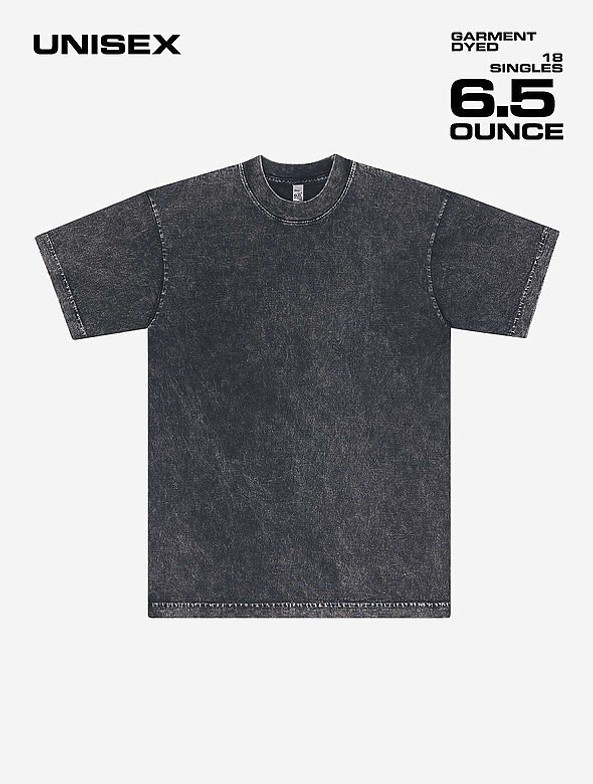 Los Angeles Apparel 1801mw - S/S Mineral Wash Crew 6.5oz