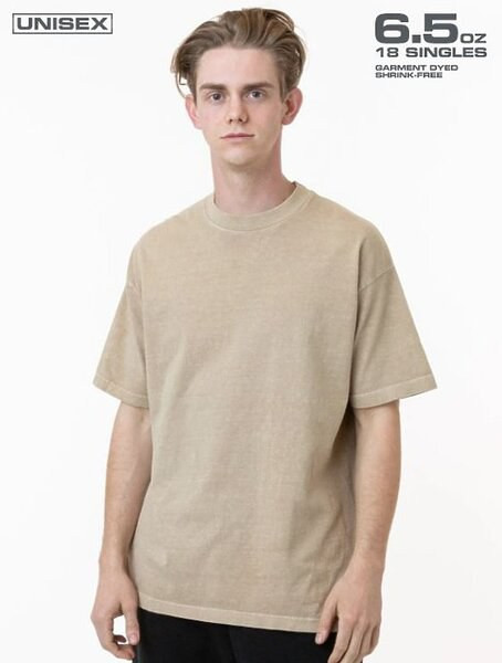 Los Angeles Apparel 1801gd - Garment Dye Crew Neck Tee