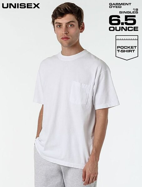 Los Angeles Apparel 1809gd - Garment Dye Pocket T-Shirt