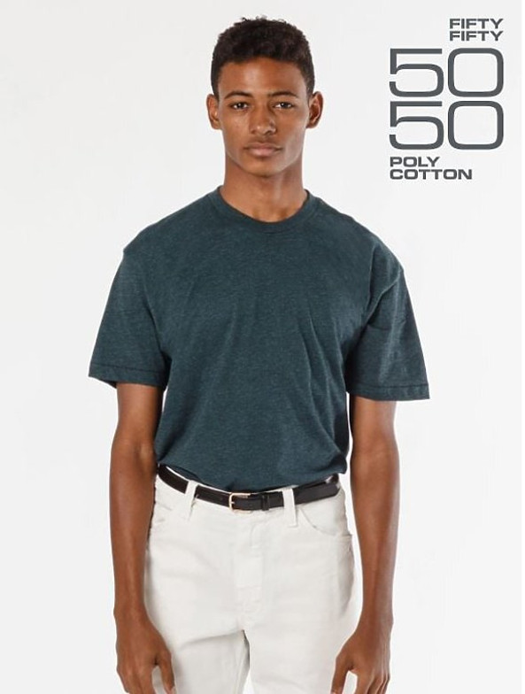 Los Angeles Apparel ff01 - Tee-shirt à col ras du cou en poly-coton