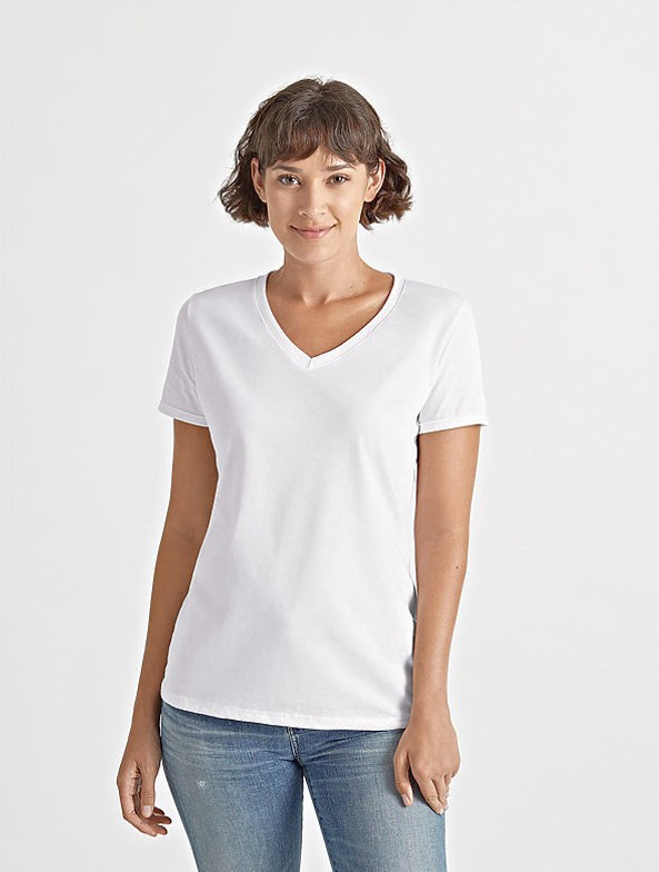 Fruit of the Loom l3900v - HD Cotton™ T-shirt à col en V pour femmes