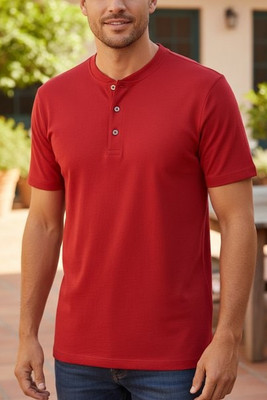 King Athletics 1201 - Short Sleeve Henley Tee