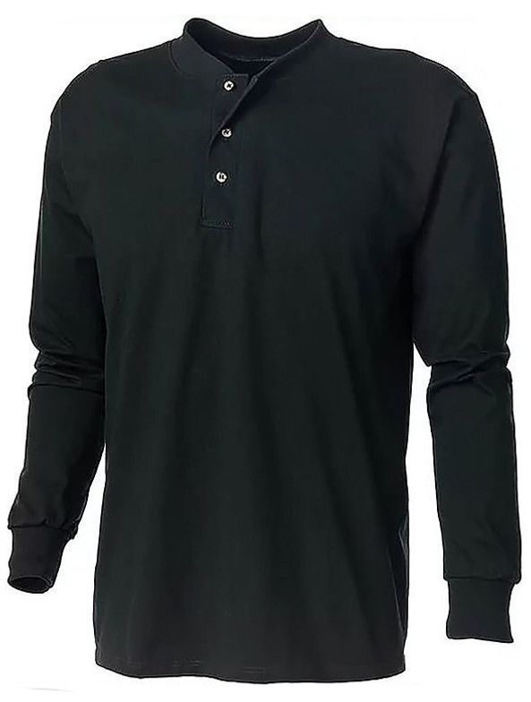King Athletics 1202 - Long-Sleeve Henley Tee