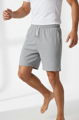 King Athletics 1204 - Shorts Confort Sans Poches en Coton Canadien