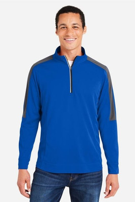Core365 CE404 - Men's Market Snag Protect Mesh Colorblock Quarter-Zip