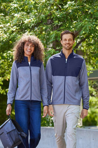 Core365 CE74W - Ladies Venture Heathered Stripe Hybrid Jacket