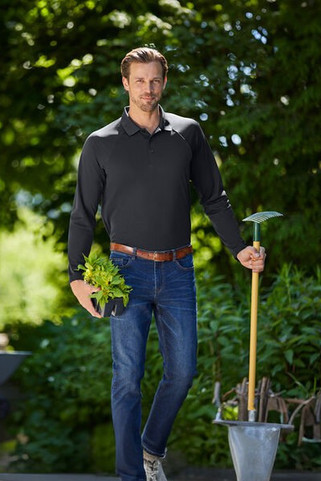 Harriton M208L - Mens Charge Snag and Soil Protect Long-Sleeve Polo