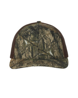 Outdoor Cap OC771C - Structured Camo Trucker With Solid Mesh Back Hat
