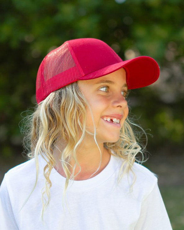 Big Accessories BX019Y - Youth Structured Trucker Cap