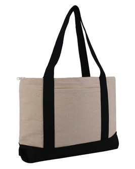 Liberty Bags 8862 - Large Zippered Cotton Canvas Tote