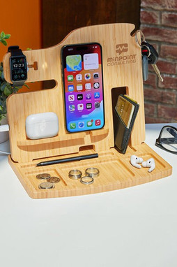 Prime Line WC010 - Portia Bamboo Charging Valet Station