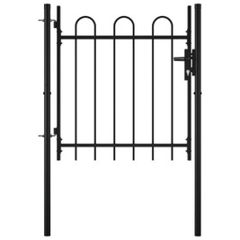vidaXL 3003016 - Single Door Fence Gate with Hoop Top 100 x 75 cm