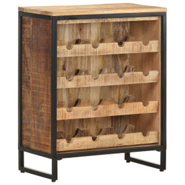 vidaXL 3038402 - Wine Cabinet 62x33x78.5 cm Rough Mango Wood