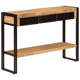 vidaXL 3017378 - Console Table 110x30x76 cm Solid Wood Mango