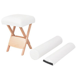 vidaXL 295400 - Folding Massage Stool with 12 cm Thick Seat & 2 Bolsters