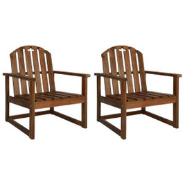 vidaXL 3005023 - Garden Sofa Chairs 2 pcs Solid Acacia Wood