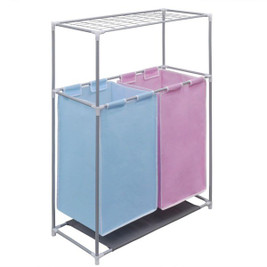 vidaXL 3000388 - Ensemble de 2 paniers à linge avec étendoir