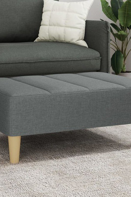 vidaXL 3034578 - Repose-pied gris foncé 77x55x31 cm tissu