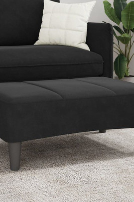 vidaXL 3034575 - Repose-pied noir 77x55x31 cm velours