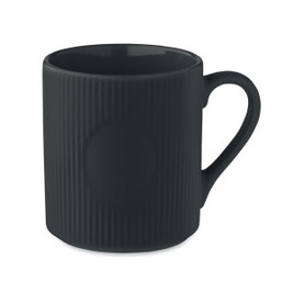 GiftRetail MO2397 - RIBMUG Ribbet keramisk krus mat 340 ml