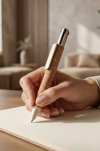 ARBOCHO Cork 4-colour ink ball pen - GiftRetail MO2421