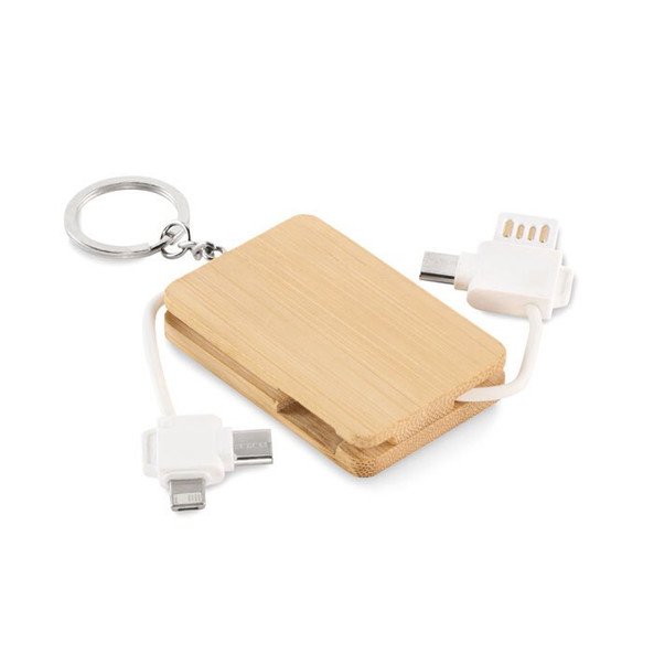 GiftRetail MO2422 - BUPOW Porte-clés et câble de charge