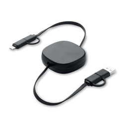 GiftRetail MO2425 - LINEA Cavo di ricarica retrattile da 60