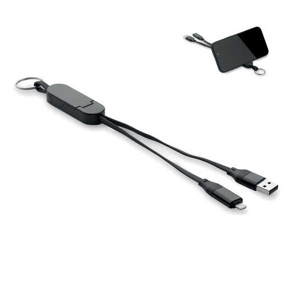 GiftRetail MO2443 - CABO 60W cable keyring recycled ABS