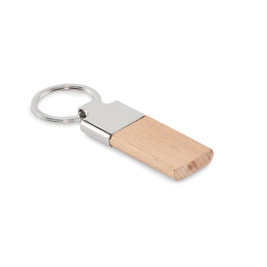GiftRetail MO2484 - LLAVING Key ring with rubber wood