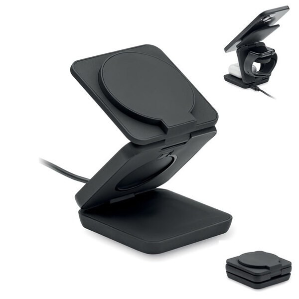NETICA 3-i-1 foldbar ladestation - GiftRetail MO2521