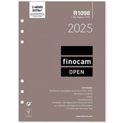 Finocam S8437496 - Diary Refill OPEN R1098 1000 2025 15,5 x 21,5 cm