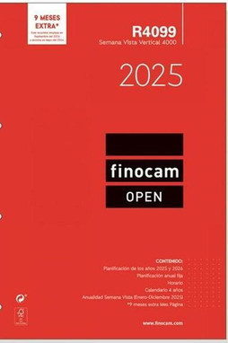 Finocam S8437492 - Diary Refill R4099 4000 A4 2025 21 x 29,7 cm