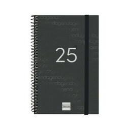Finocam S8437401 - Agenda YEAR Noir 11,7 x 18,1 cm 2025