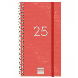Finocam S8437397 - Agenda YEAR Rouge Mini 9,4 x 17,1 cm 2025