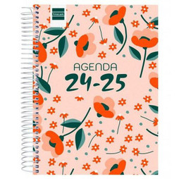Finocam S8435125 - Agenda COOL 4º 1DP FLORAL Multicouleur quarto 15,5 x 21,2 cm 2024-2025