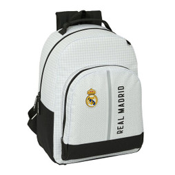 Real Madrid C.F. S4311134 - Schulrucksack 24/25 Weiß Grau 32 x 42 x 15 cm