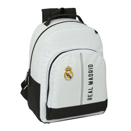 Real Madrid C.F. S4311134 - Cartable 24/25 Blanc Gris 32 x 42 x 15 cm
