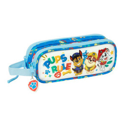 The Paw Patrol S4310481 - Trousse Fourre-Tout Double Pups rule Bleu 21 x 8 x 6 cm